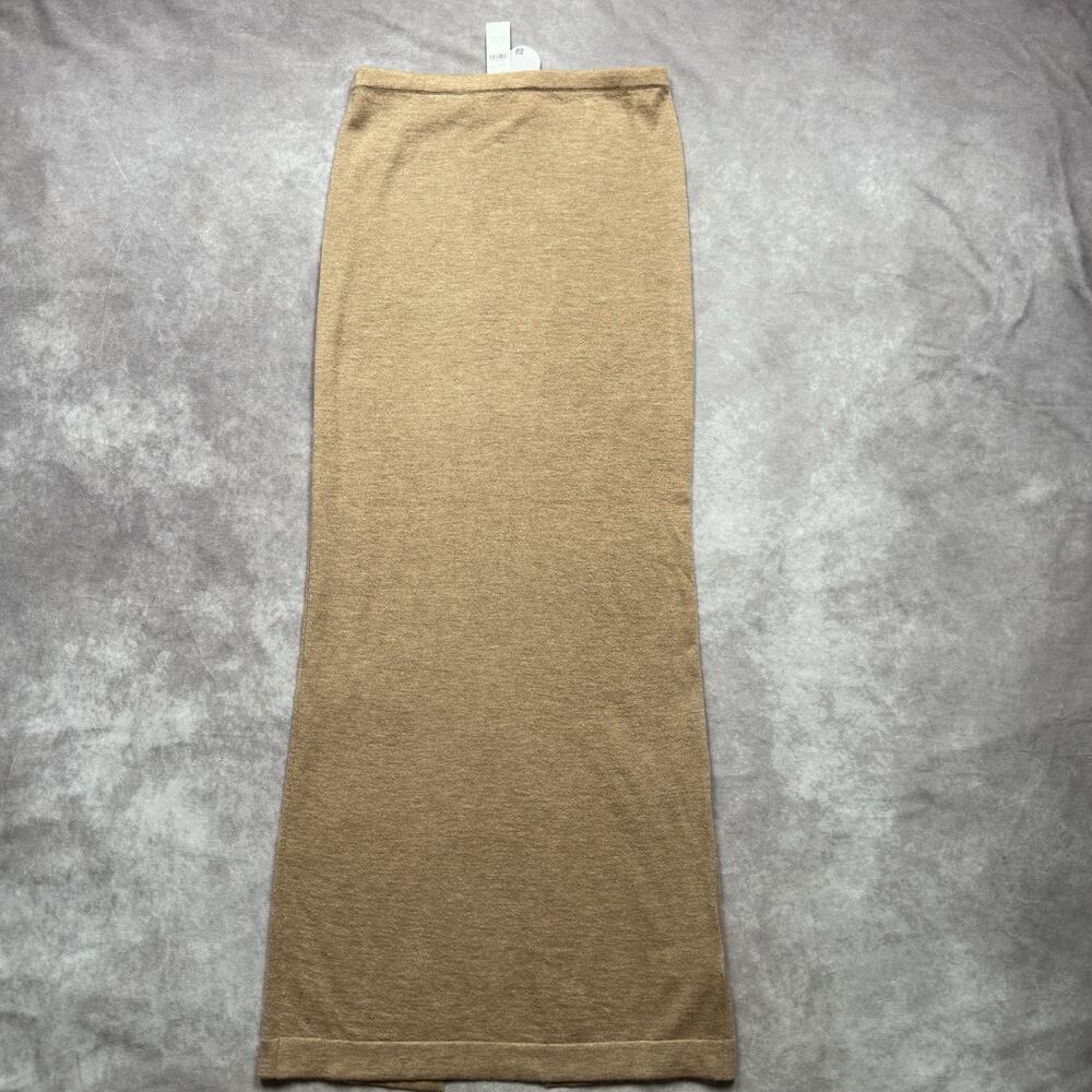 J.Crew NWT 100% Cashmere Skirt Featherweight Column Maxi Heather Camel Small
